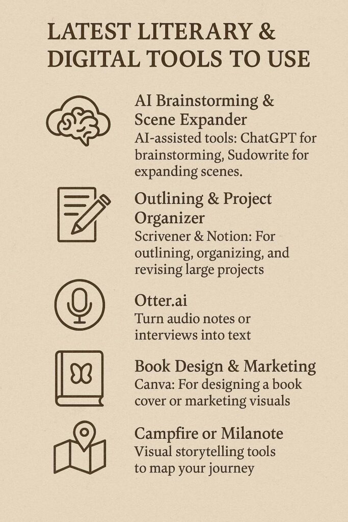 latest literary and digital tools to use while writing about life