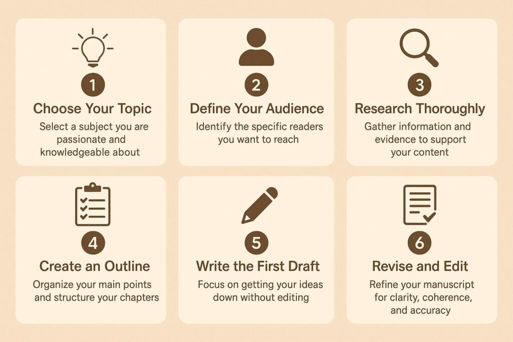 steps of writing a nonfiction book in 2025