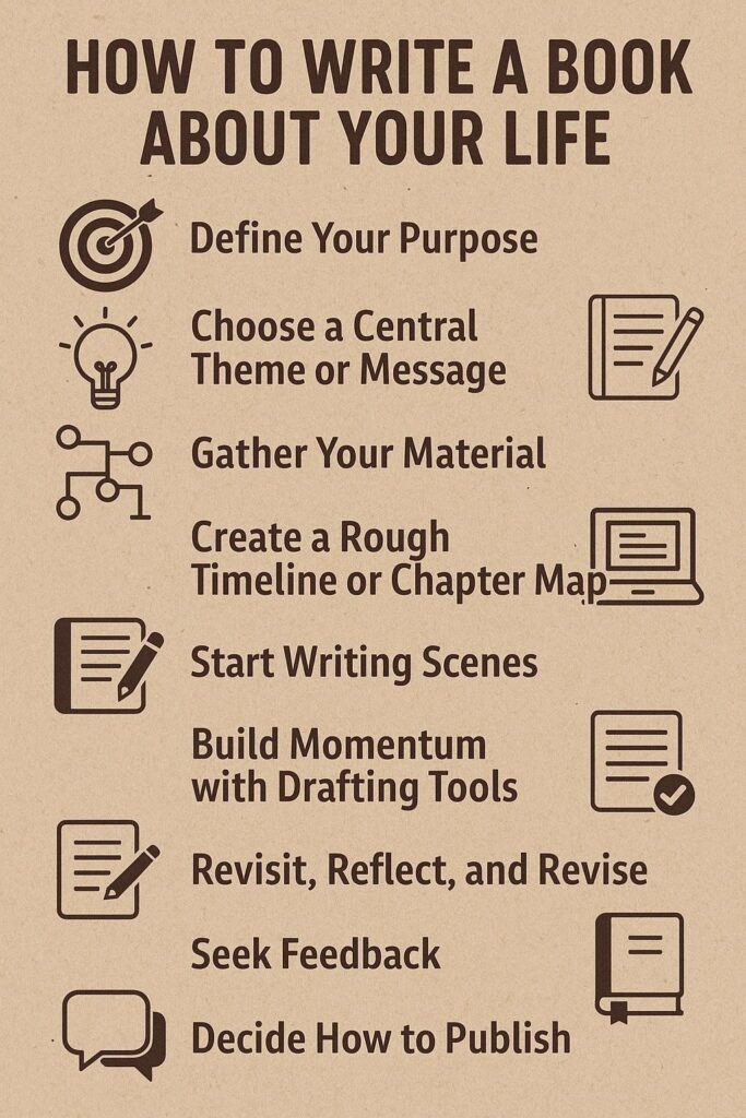 steps of writing a book abo