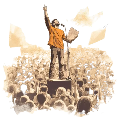 Author presenting book publishing ideas and receiving professional guidance in San Antonio