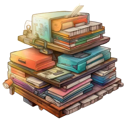 Collection of traditional and digital book formats, including CDs for authors in San Antonio