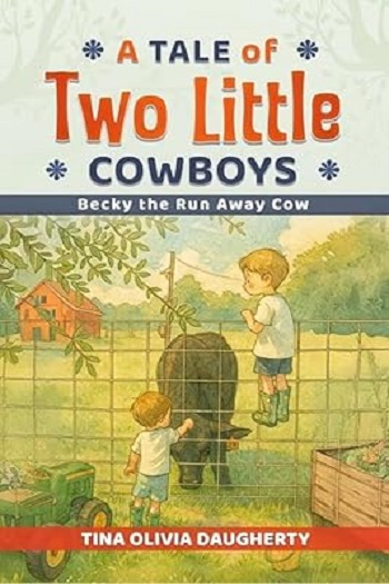 A children’s ebook, A Tale of Two Little Cowboys: Becky The Run Away Cow by Tina Daugherty presents a light adventure centered on young cowboys and a runaway cow; edited and published by Writers of the West.