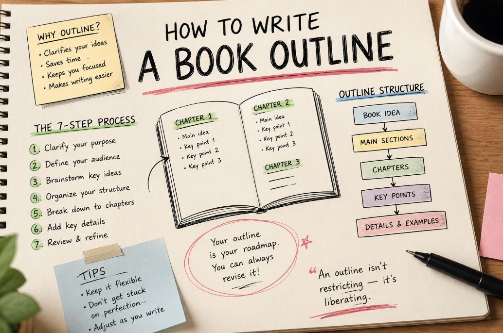 how to write a book outline steps template sample